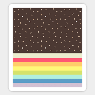 Rainbow Cake Vector Minimalistic Sticker